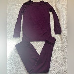 Little Sleepies Plum Ribbed Pajama Set 2T